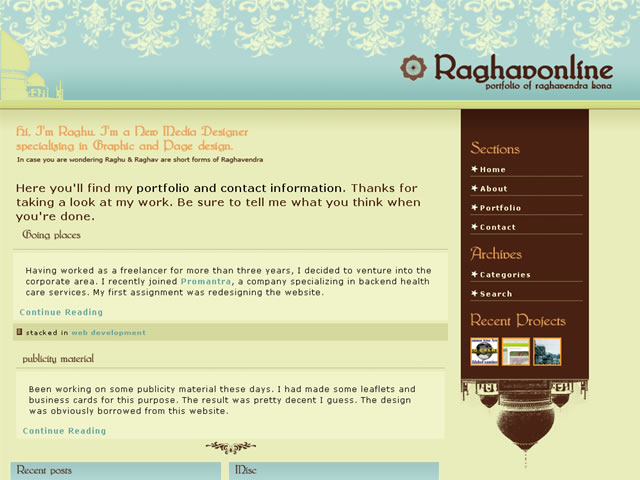 raghav online screenshot
