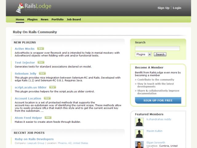 RailsLodge screenshot