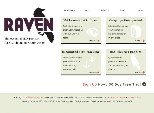 Raven SEO Tools screenshot