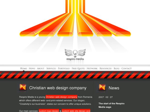 Christian web design screenshot