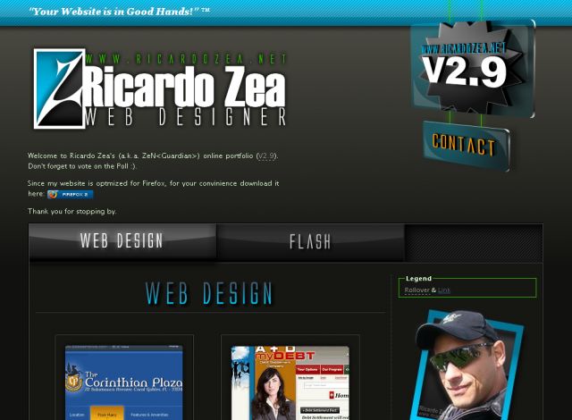 Ricardo Zea Web Designer screenshot