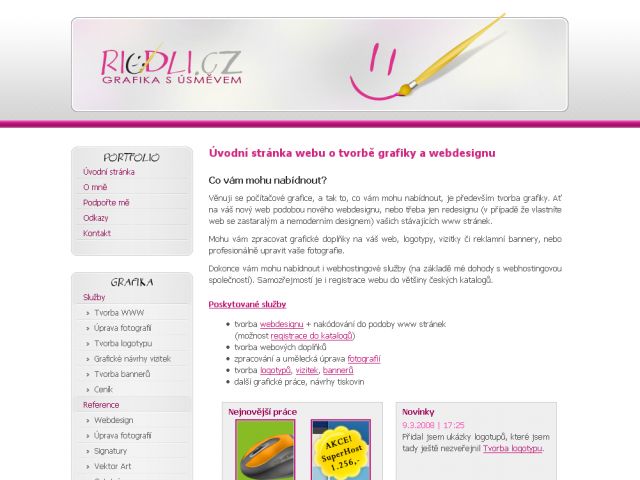 Riedli.cz screenshot