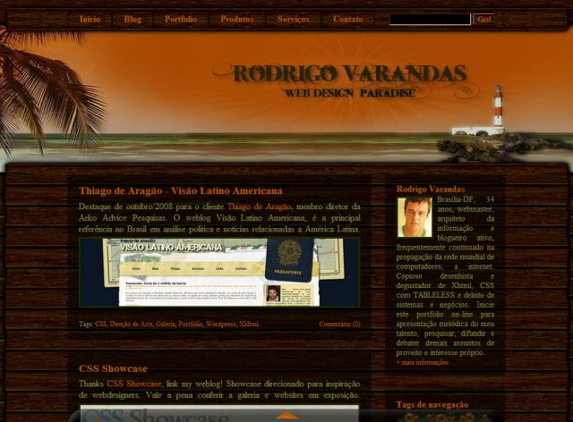 Rodrigo Varandas Web Design screenshot