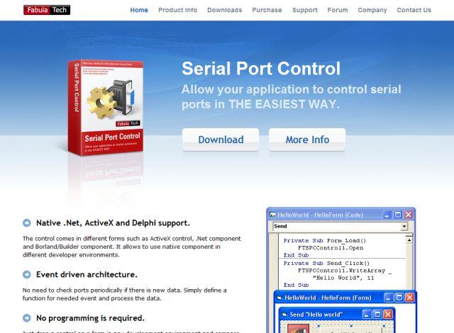 Serial Port Control screenshot