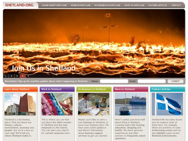Shetland.org screenshot
