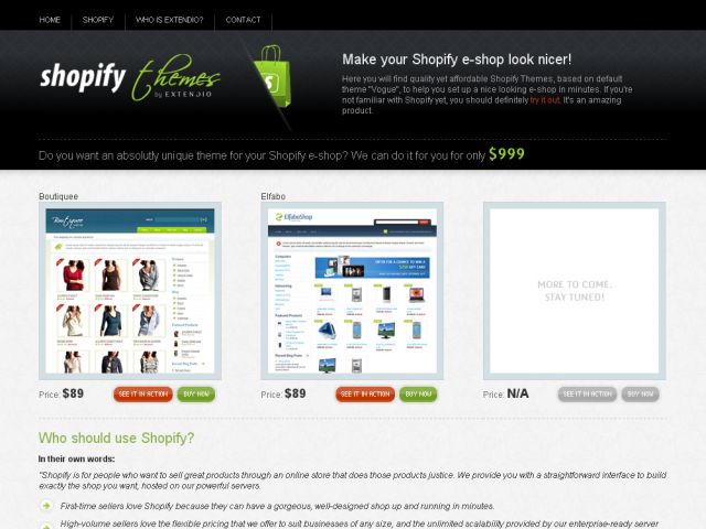 Shopify Themes screenshot