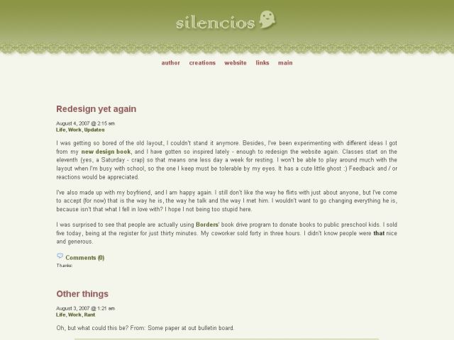 Silencios.org screenshot