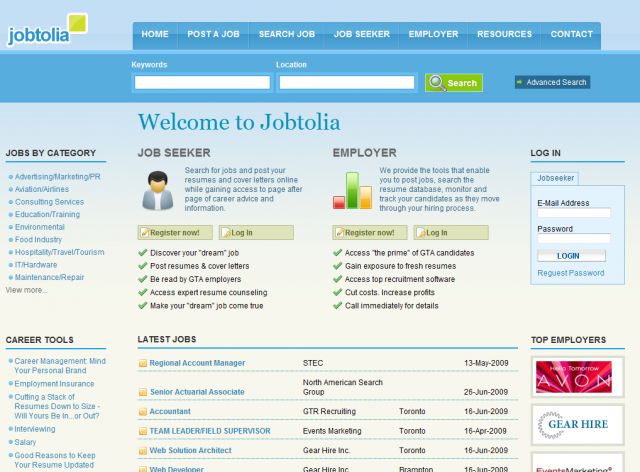 Jobtolia screenshot