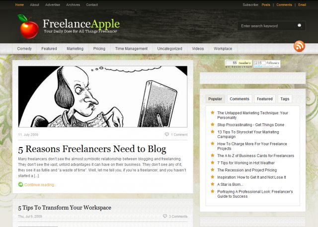 Freelance Apple screenshot
