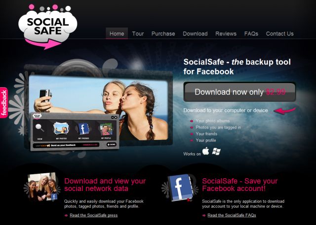 SocialSafe screenshot
