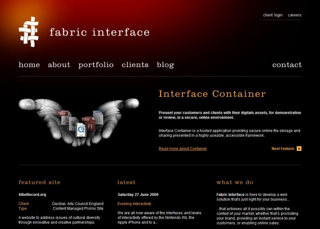 Fabric Interface screenshot