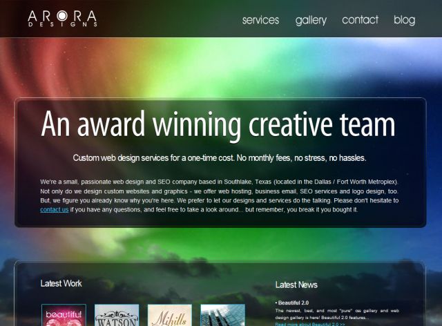 Arora Designs screenshot