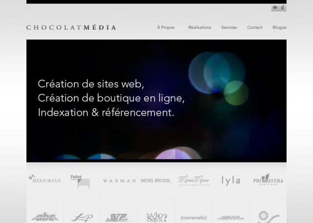 Chocolat Media Web Design screenshot