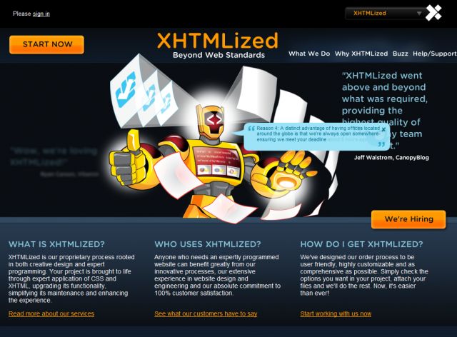 XHTMLized screenshot