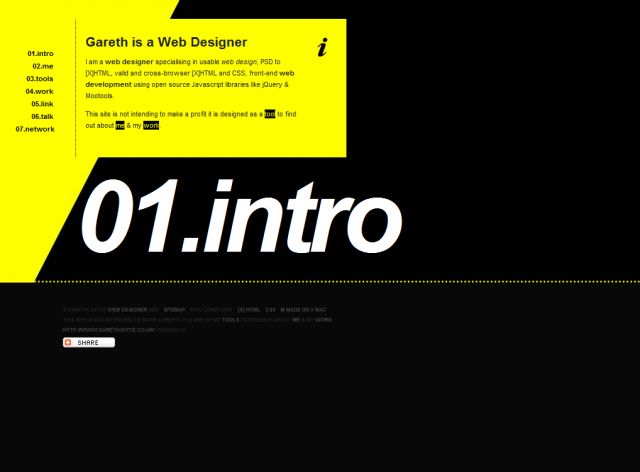 Gareth is a Web Designer screenshot