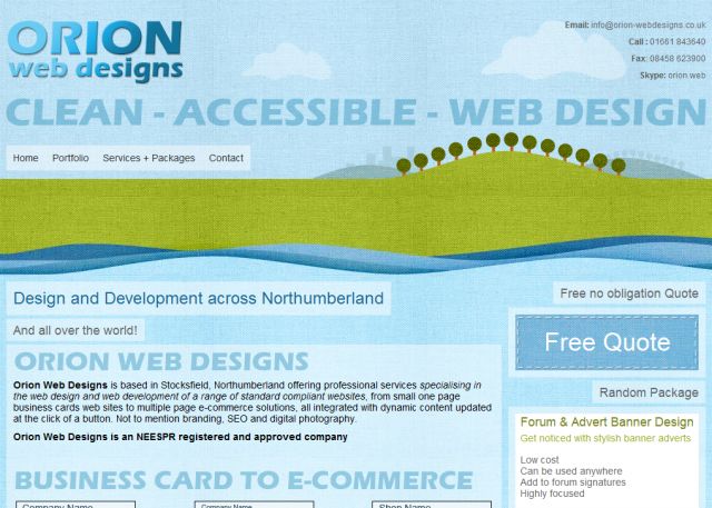 Orion Web Designs screenshot