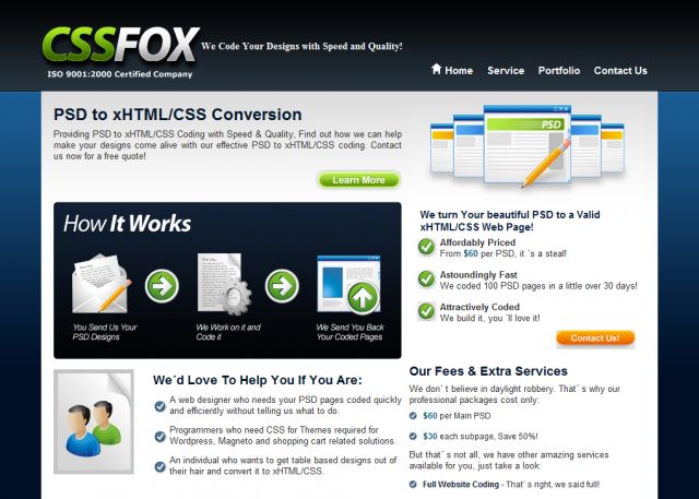 CSSFox.com screenshot