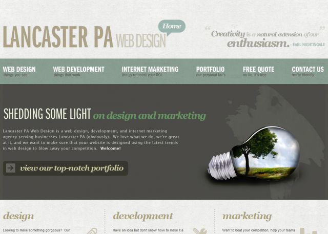 Lancaster PA Web Design screenshot
