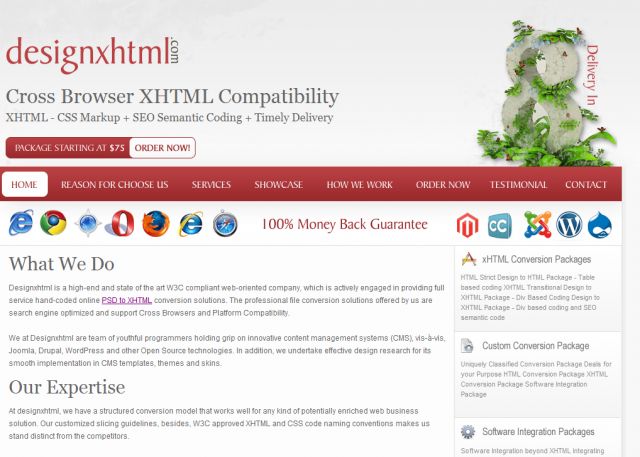 Design Xhtml screenshot