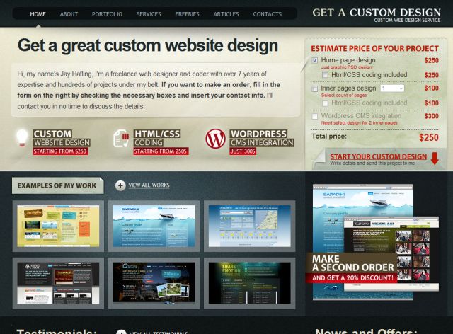 Get a Custom Design screenshot