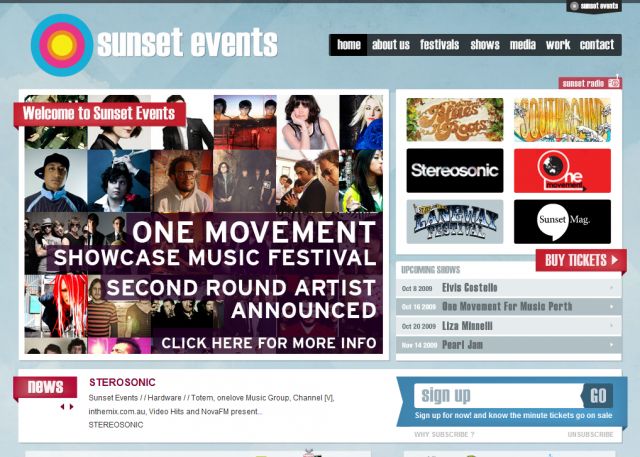 Sunset Events screenshot