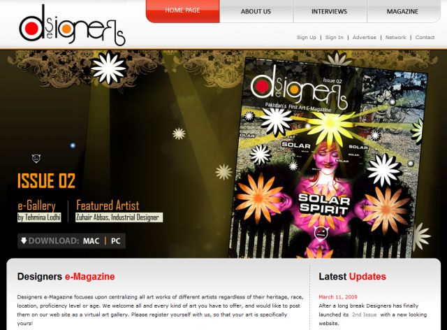 Designers e-Magazine screenshot