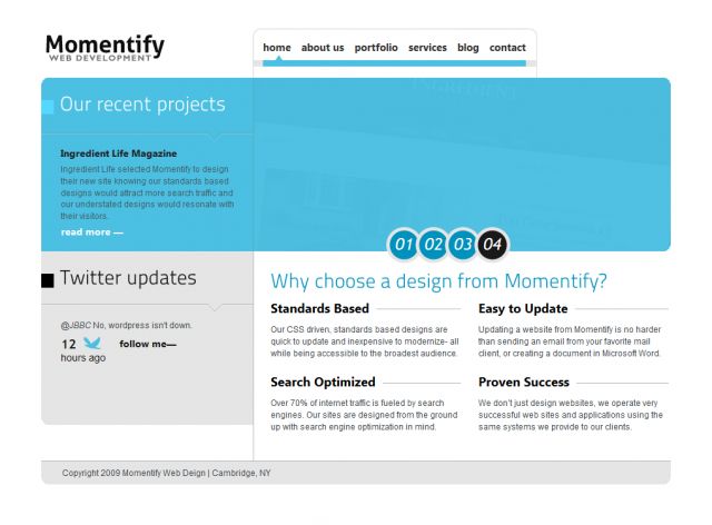 Momenitfy Web Development screenshot