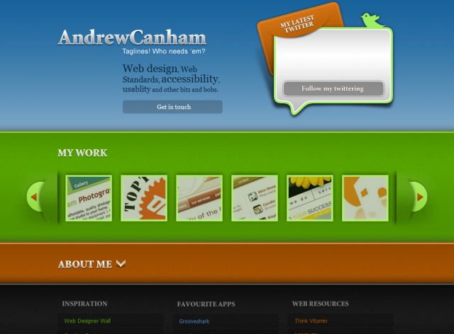 Andrew Canham Portfolio screenshot