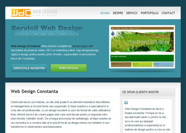 web design constanta screenshot