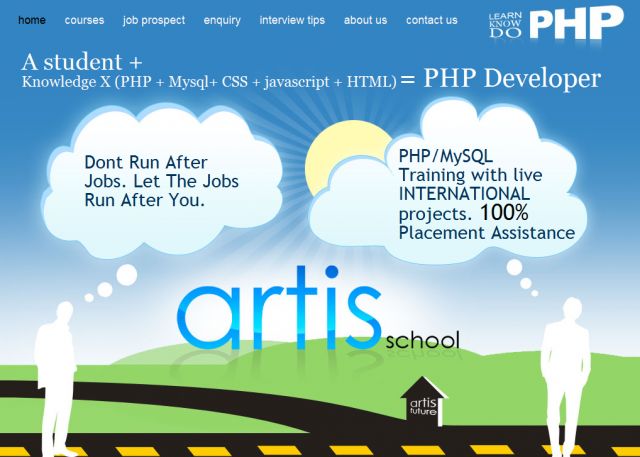 Artis school For PHP training screenshot