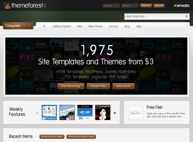 ThemeForest screenshot