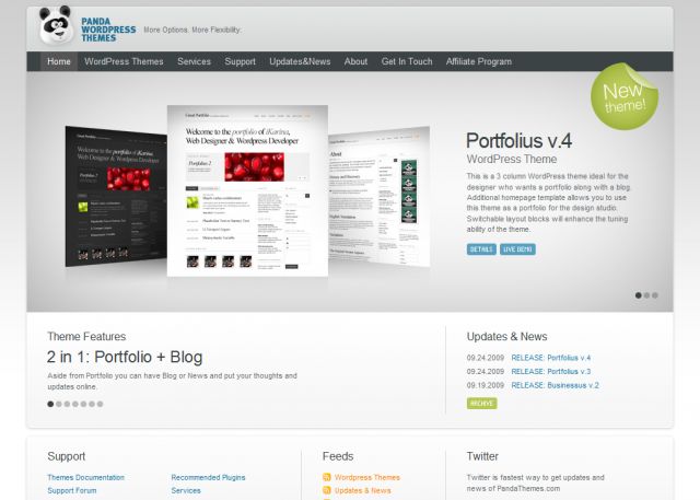 Panda Wordpress Themes screenshot