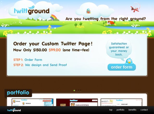 Custom Twitter Page screenshot