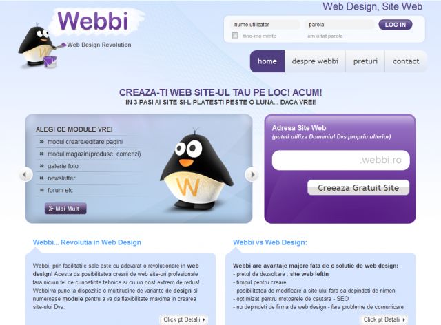Webbi screenshot
