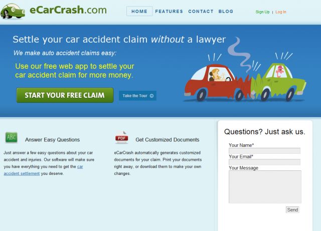 eCarCrash.com screenshot
