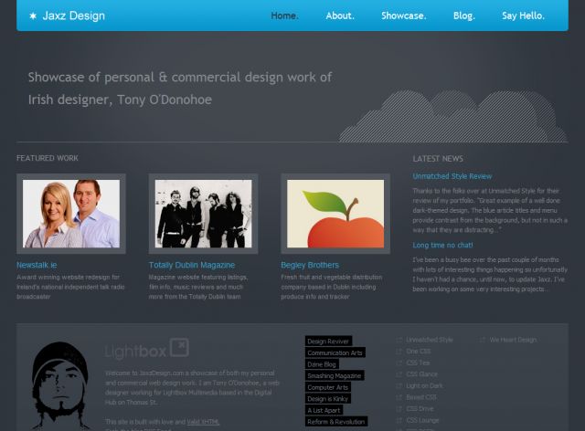 JaxzDesign.com screenshot
