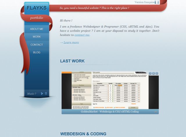 Flayks Portfolio screenshot