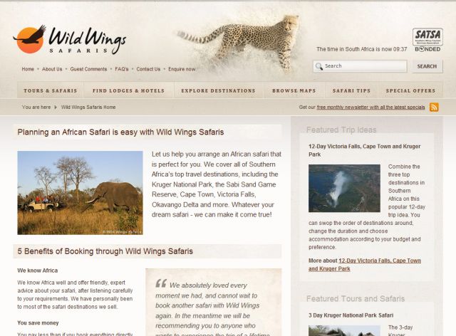 Wild Wings Safaris screenshot