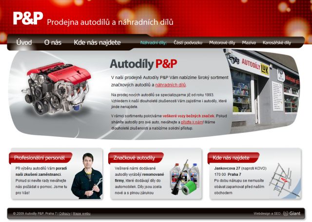 Autodily P&P screenshot