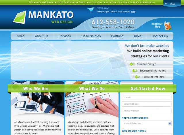 Mankato Web Design screenshot