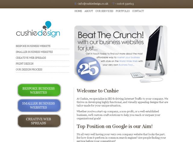 Cushie Design screenshot