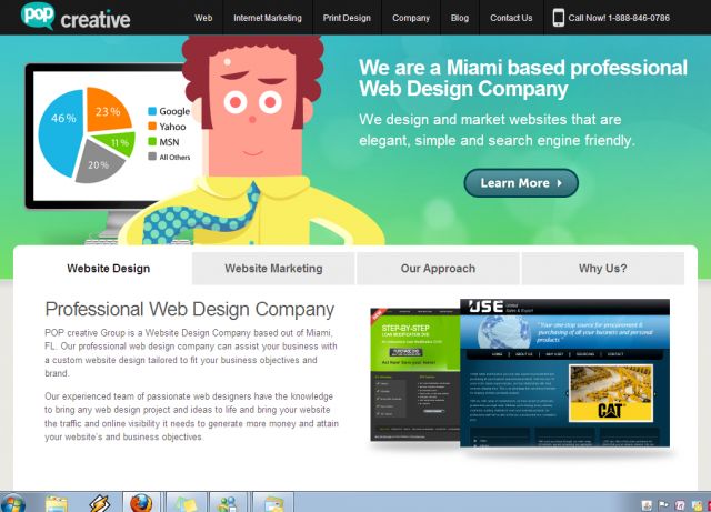 Miami web design company screenshot