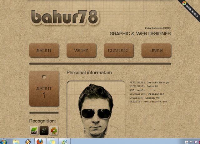 Graphic and Web Designer screenshot