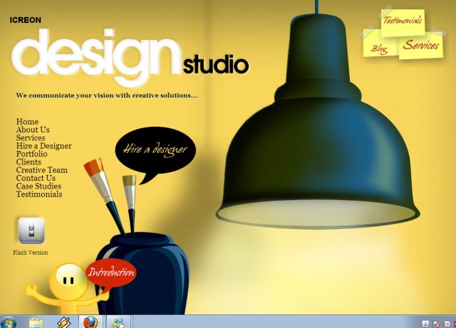 Flash Website Design screenshot