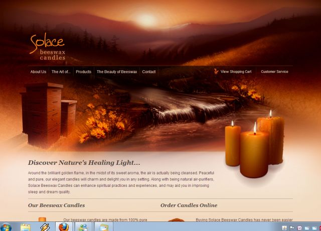 Solace Beeswax Candles screenshot