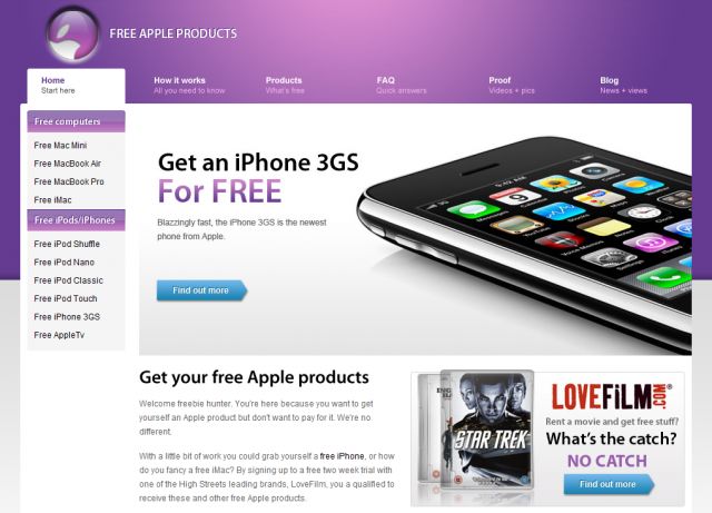 Free Apple Products screenshot