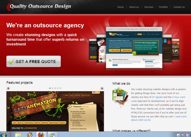 Quality Outsource Design screenshot