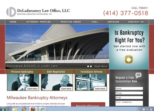 Milwaukee Bankruptcy Lawyer screenshot