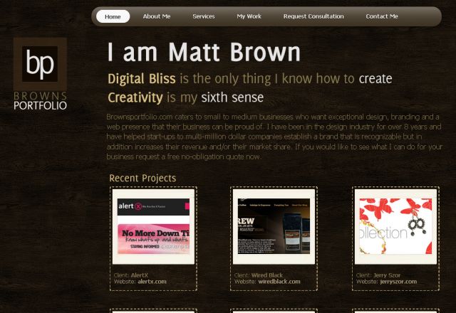Browns Portfolio screenshot