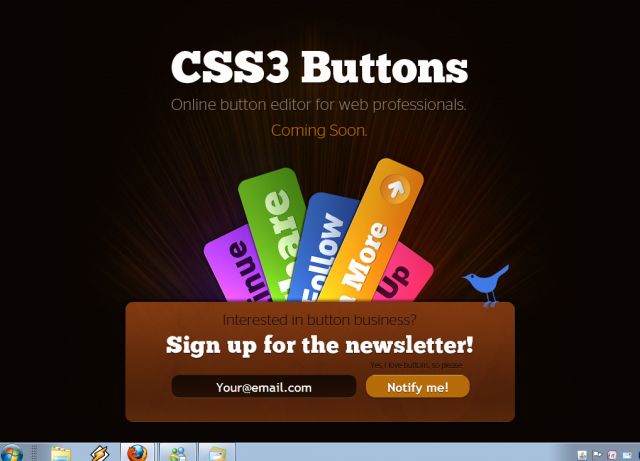 CSS3 Buttons screenshot